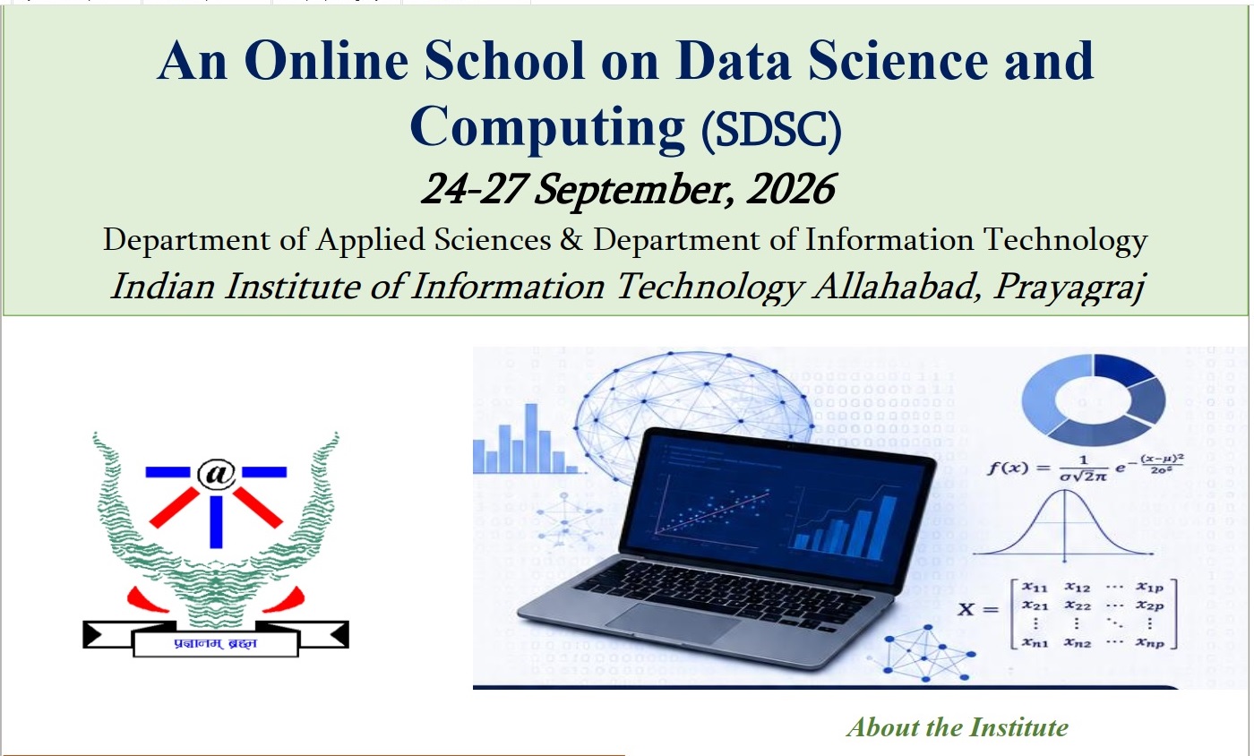 An Online School on Data Science and Computing (SDSC)" during 24-27 September, 2026